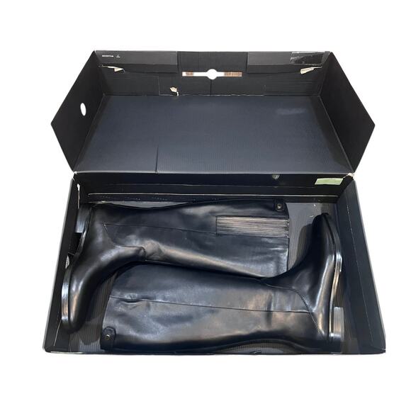 Banana Republic NWT Leather Riding Boot Full Zip Black Sz 8 - Picture 4 of 11